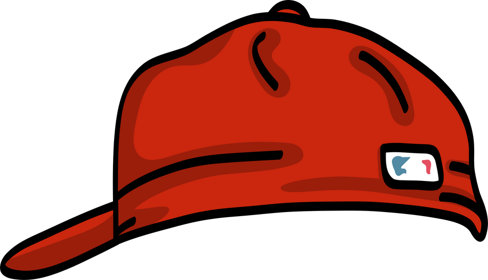 Red Baseball Cap Hat Illustration